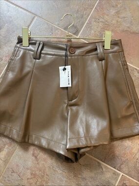 MIOU MUSE FAUX LEATHER SHORTS- small NWT
